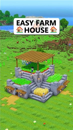 Minecraft Easy Farm House 🏡 #minecraftbuilding