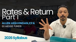 CFA LEVEL 1 Quantitative Methods Rates and Returns Part 1- Allen Aravindan,CFA  #cfalevel1 #cfaexam | Allen A.
