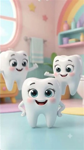 🦷 Clean Your Teeth! | Sharp Tooth Cleaning Story | Kids Dental Hygiene Cartoon #kids #shorts #viral