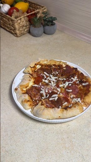Easy Homemade Salami Pizza 😍 Cheesy, Crispy & So Good!