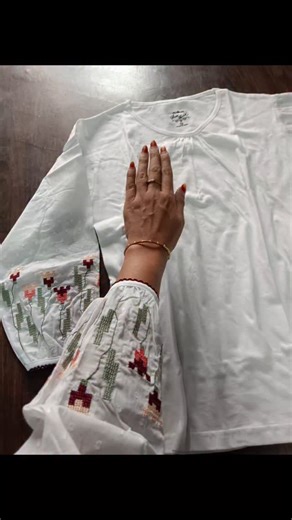 SWEET THREADS | The white Beauty with cross stitch machine embroidery with dainty intricate done on edge Size 14 16 18 | Instagram