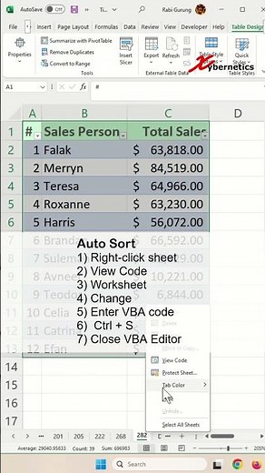 How do I make an automatic table sort in Excel? - Excel Tips and Tricks