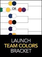 Printable NCAA bracket 2011: Alternative March Madness brackets with mascots and team colors.