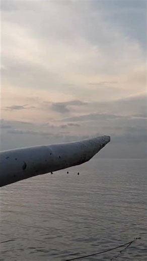 Situbondo white sand beach... East Java... the sunset is hidden behind the clouds