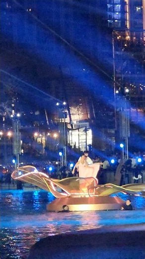 Magical Couple Dance on a Floating Giant Flower 🌸✨ Dubai Fountain New Year 2026