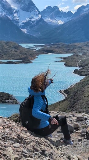 A bit of wind at Condor Viewpoint #torresdelpaine