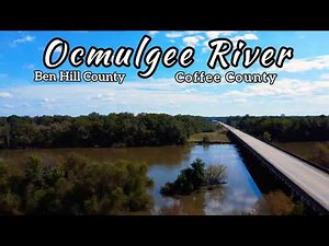 Ocmulgee River Cinematic Drone Point Of View: South Georgia: