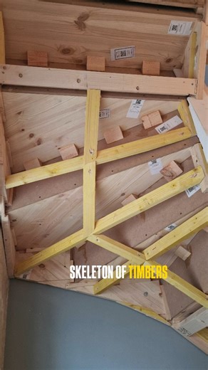 Robin Clevett on Instagram: "Curving plaster framework for a winding staircase #carpentryskills #joinery #building"