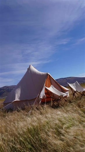 Camp Slumber on location today. #belltent #glamping #utah #photoshoot #kamas #ranchlife