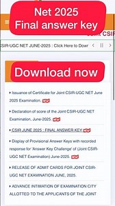 Download final answer key 2025 csir net #csirnet #result