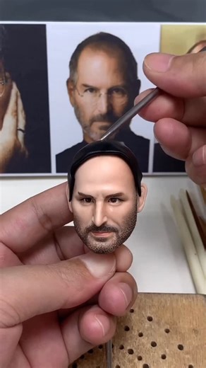@clayartisanjay1 on Instagram: "Steve Jobs made from polymer clay! If you want to learn how to sculpt faces like me enroll on my online course for as low as $97 (link in bio) #scuplture #clay #usa"