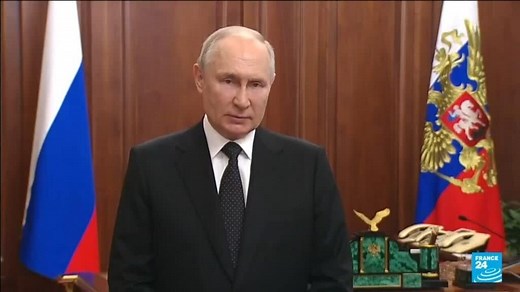 REPLAY: Vladimir Poutine accuse Prigojine de "trahison" et dénonce un "coup de poignard dans le dos"