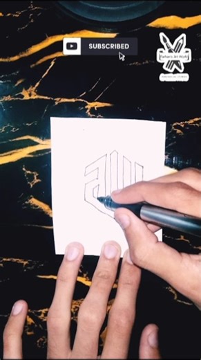 🕋 Allah Name Drawing Tutorial Easy 😍✨ #shorts #trendingshorts