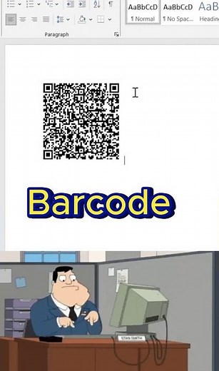 No Software Needed! Create Barcode in MS Word Easily ✅ #msword #barcode #msword #shorts