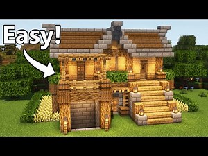 Minecraft: Simple Survival House Tutorial 🏠 [Tutorial]