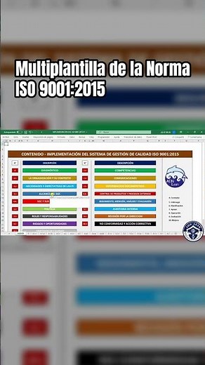 ✅Multiplantilla de la Norma ISO 9001:2015