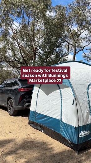 985K views · 3.4K reactions | Getting ready for festival szn? You've come to the right place Create the ultimate campsite setup with the Outdoor360 'Camping Tent' and the Weisshorn 'Inflatable Car Mattress'️✨ Available online only via Bunnings Marketplace. Shop the range below ⬇️ www.bunnings.com.au/bunnings-marketplace #FestivalSeason #Camping #BunningsMarketplace | Bunnings Warehouse Australia | Facebook