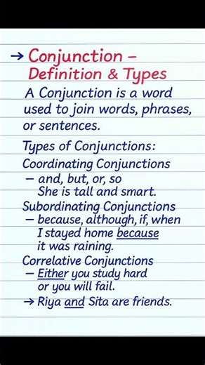 Conjunction – Definition & Types | Grammar Notes | Shorts