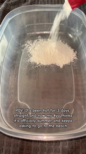 This sensory beach is going to have to do for now. Quick and easy to set up, and they both stayed busy playing with it. Sand: flour oil Water: dyed noodles #beach #sensoryactivities #toddleractivities