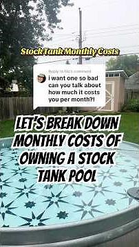Monthly Cost to Maintain a Stock Tank Pool #stocktankpool