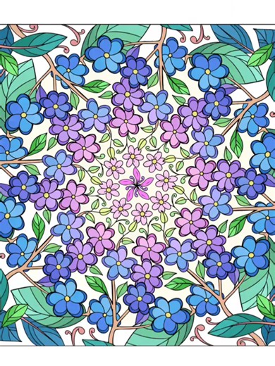 Coloring for Happiness: Satisfying Music and Flowers
