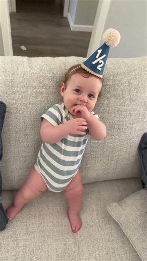 Baby’s 6 Month Half Birthday with Dad 🥹 Heart Melting