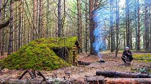64K views · 865 reactions | A comfortable cabin underground asmr building a shelter in the woods off grid cabin. #building #bushcraft #wildlife #wilderness #outdoors #adventure #survival #logcabin #camping #OMG | Mountain Cabins | Facebook