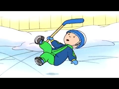 Funny Animated Cartoons 🏒 Caillou's Hockey Accident 🏒 Caillou Holiday Movie | Cartoons for Kids