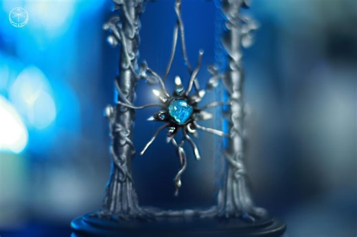 RESERVED Fairy Star Silver Talisman With Aquamarines and Apatite, Fairy Jewelry, Fairy Altar, Gemstone Jewelry, Fairy Craft, Ritual Tools - Etsy