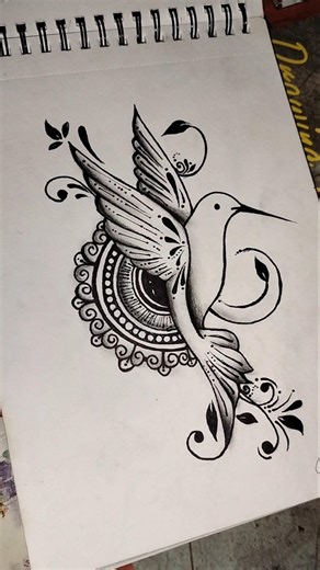 🕊️ Bird Mandala Art Drawing | Easy Mandala Art for Beginners ✨🖊️#art #shorts