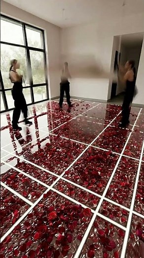 LED Glass Epoxy Floor with Real Flowers | Glowing Floor Design | Epoxy Edge DIY