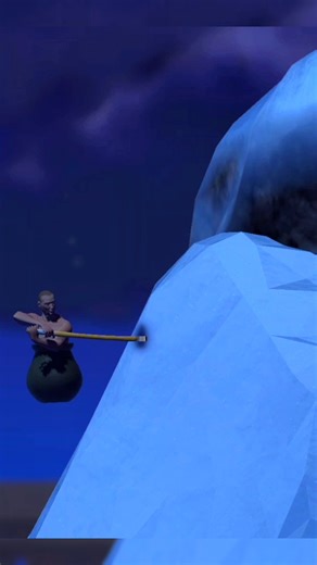 IMPOSSIBLE ICE MOUNTAIN 🏔️ in Getting Over It! #gettingoverit #shorts