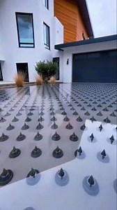 This 3D spikes resin floor is the craziest driveway design ever 😲 #fypシ゚ #HomeDesign #homedecor #usa #interior #interiordesigner | Studio meem entertainment