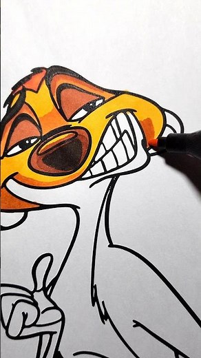Coloring Timon The Lion King #drawing #coloring #lionking