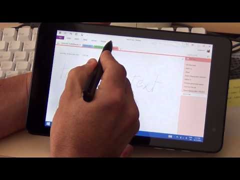 Dell Venue 8 Pro tablet stylus demonstration