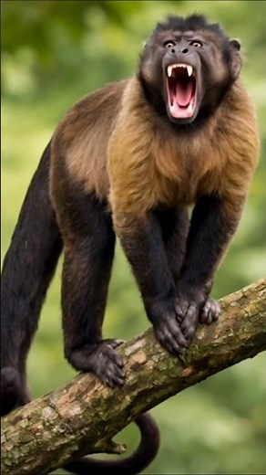 Capuchin Monkey Roar Caught On Camera | Monkey Sound #capuchin #shorts #animals#wildlife