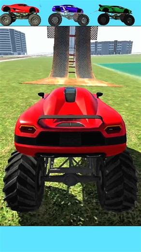Giant Ramp vs Monster Truck| heard test #shorts #viral #gaming #monster truck #ramp #challenge #gta