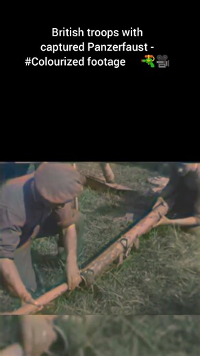 British troops with captured Panzerfaust #Colourized footage 🇬🇧 🔫 🎥