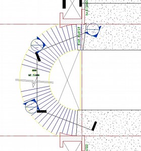 Flattened curved elevations / sections