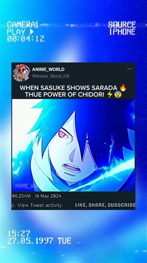 WHEN SASUKE SHOWS SARADA 🔥 THE POWER OF CHIDORI ⚡😨