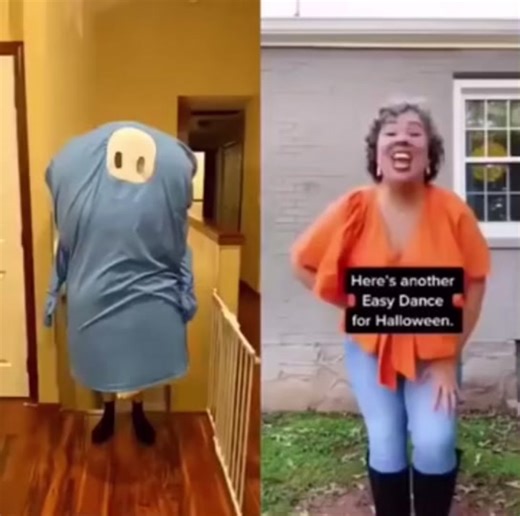 Easy Halloween Dance Tutorial with Fall Guys Meme