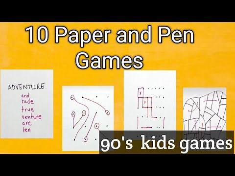 Top 10 paper and pen games to play when you are bored|90's kids favorite games|mind games for kids