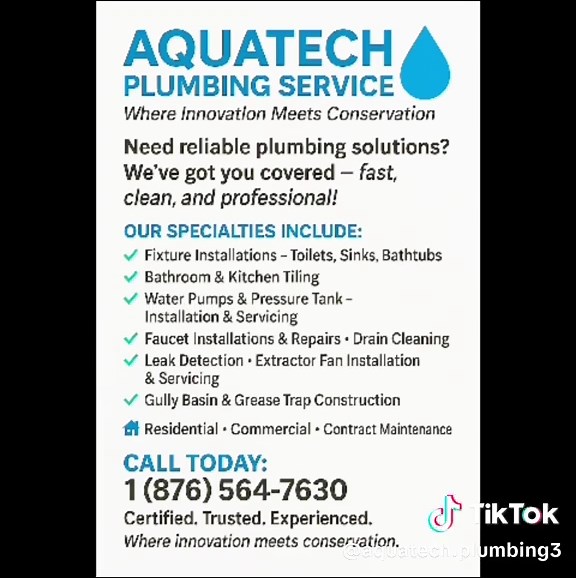 From leaks to full installations #AquatechPlumbing #PlumbingServices #LocalPlumber #DrainCleaning #EmergencyPlumber #homemaintenance