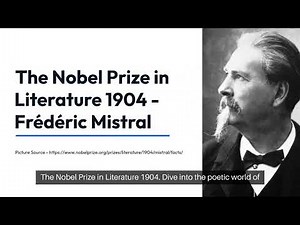 The Nobel Prize in Literature 1904 | Frédéric Mistral #nobelprize #nobelprizeliterature #literature
