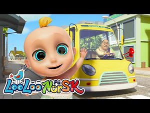 Hjulene på bussen 🚍 | Syng og lær med barnesanger 🎶 | LooLoo Barnesanger på Norsk