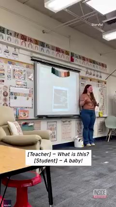 This kindergarten teacher has some exciting news. She's showing her students an ultrasound, as they try to guess what it is. | Inside Edition