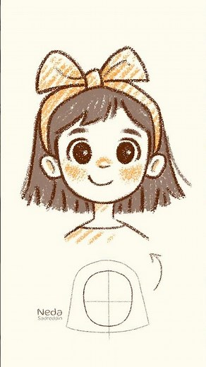 How To Draw A Girl - Step by Step Drawing Tutorial for Beginners #easydrawing #kawaii