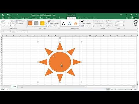 How to add text to shape in Excel