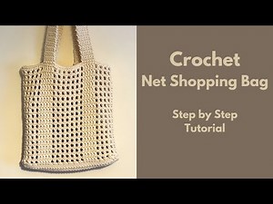 Easy Crochet Net Bag, Market Bag, Tote Bag, Shopping Bag, Beginner Friendly Crochet Tutorial