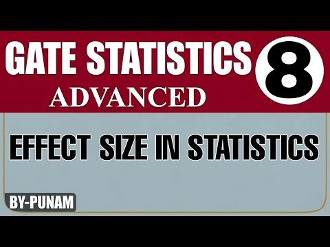 Effect size |ONE SHOT VIDEO |Solved examples |All Competitive exams |Statistics by Punam |